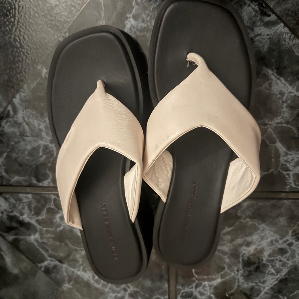 Women's Cream & Black Platform Princess Polly Sandals